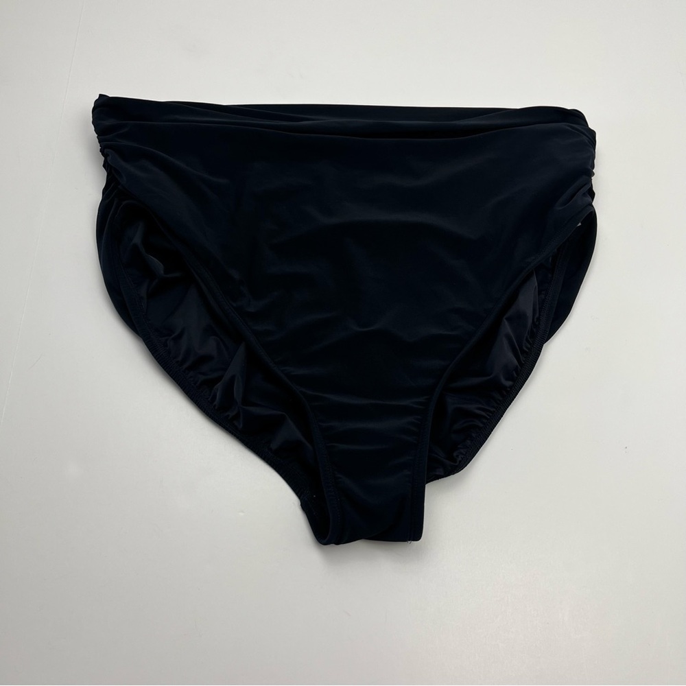 Magicsuit Womens‎ Size 22W Black Bikini Ruched Swim Bottom Summer *BOTTOM ONLY